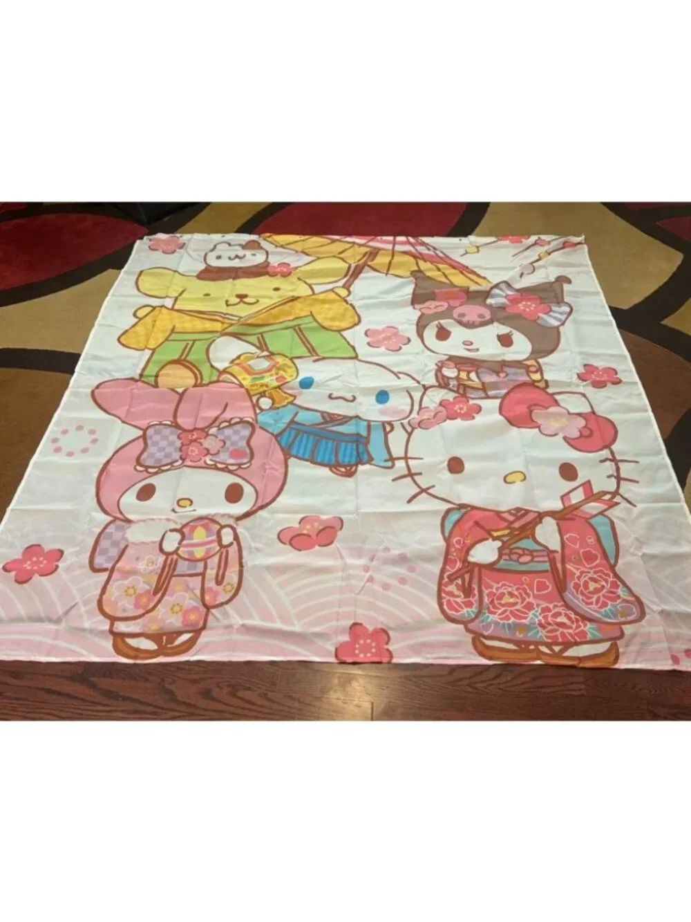 Kawaii Cartoon Floral Shower Curtain 59